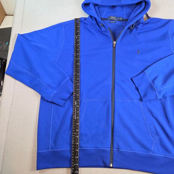 Polo Ralph Lauren Performance Hoodie XL Blue Full Zip Sweatshirt - Picture 11 of 16